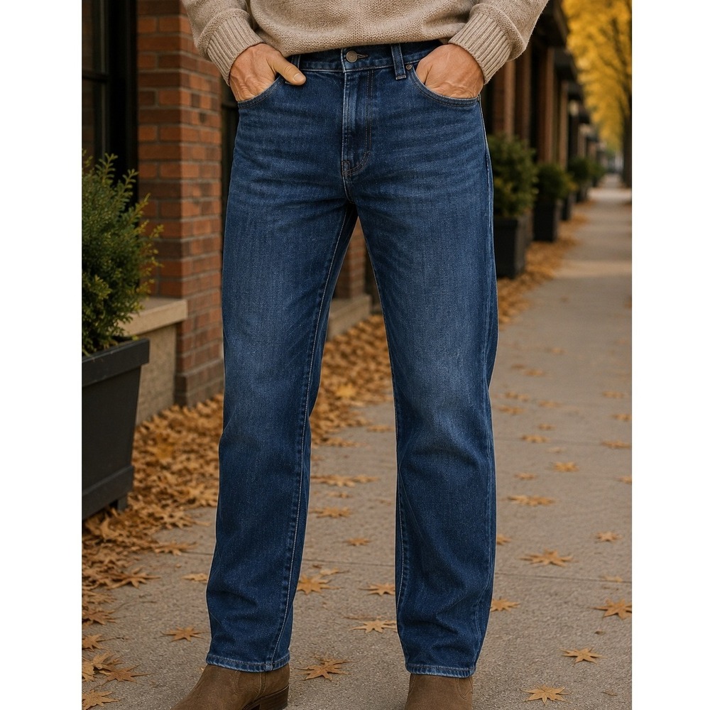 Madewell Athletic Slim Jeans Dark Wash Blue Fall Denim Pants 31 Mens Relaxed
